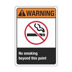 Warning No Smoking Beyond This Point Sign